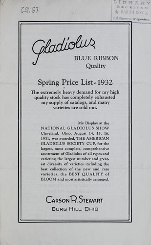 Gladiolus, blue ribbon quality