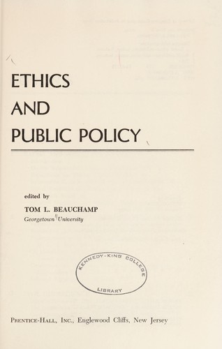Ethics and public policy