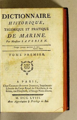 Dictionnaire historique, théorique et pratique de marine