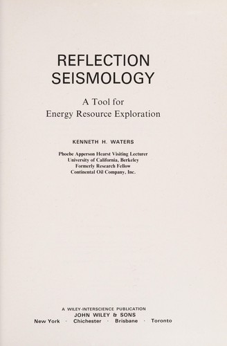 Reflection seismology
