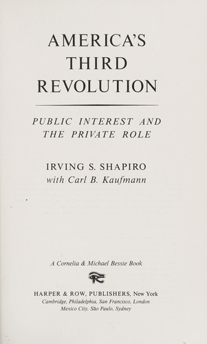 America's Third Revolution