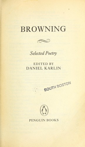 Browning : selected poetry