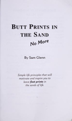 Butt Prints in the Sand No More