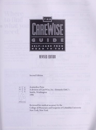 The CareWise guide : self-care from head to toe