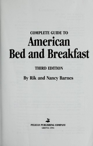 Complete guide to American bed and breakfast