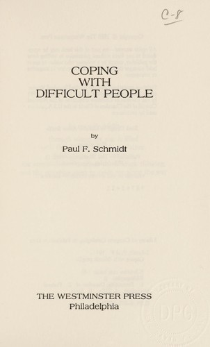 Coping with difficult people