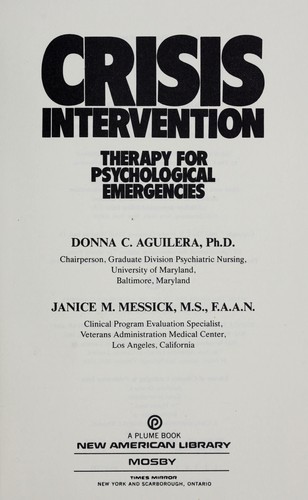 Crisis intervention : therapy for psychological emergencies