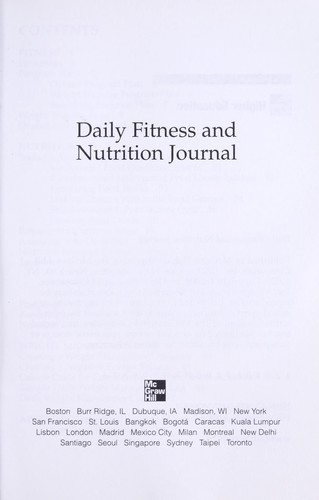Daily fitness and nutrition journal