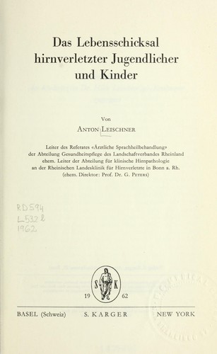 Das Lebensschicksal hirnverletzter Jugendlicher und Kinder
