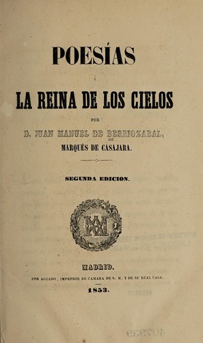 Poesías á la reina de los cielos