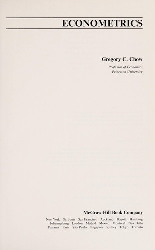 Econometrics