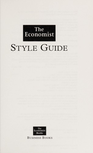 The Economist style guide