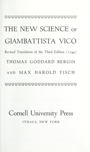 The new science of Giambattista Vico