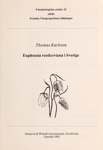 Euphrasia rostkoviana i Sverige