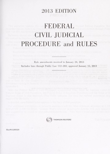Federal civil judicial procedure and rules
