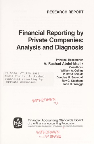 Financial reporting by private companies