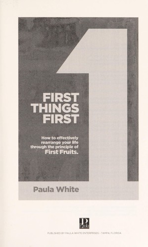 First things first
