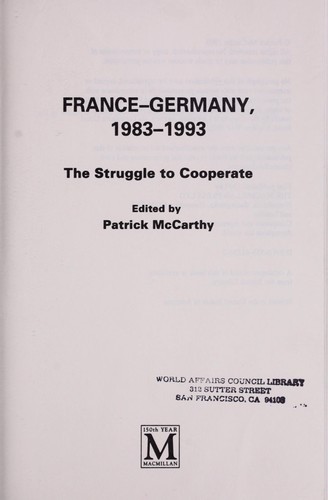 France-Germany, 1983-1993