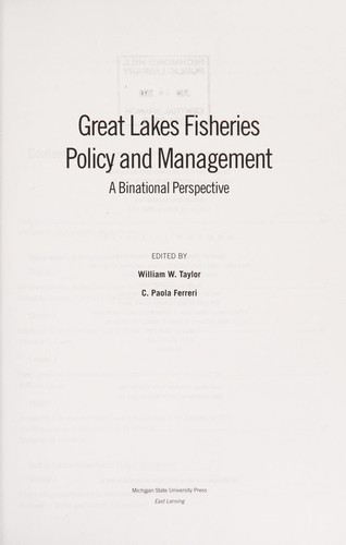 Great Lakes fisheries policy and management