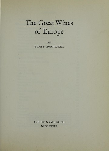 The great wines of Europe