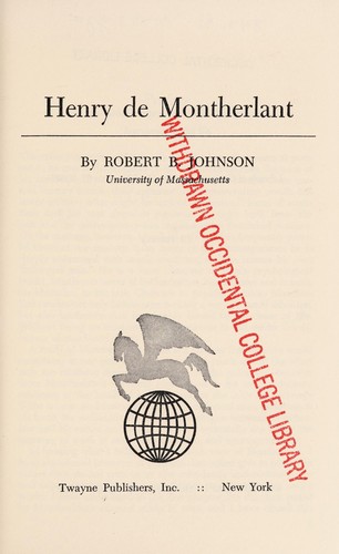 Henry de montherlant