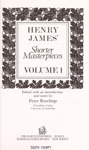 Henry James Volume 1