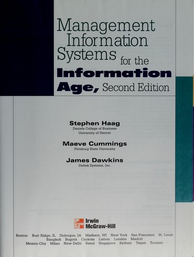 Management information systems for the information age