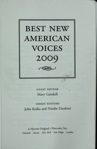 Best new American voices 2009