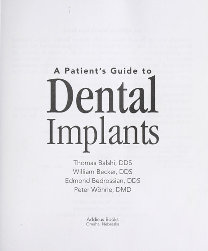 A patient's guide to dental implants