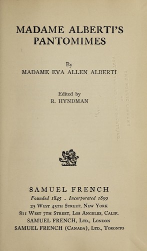 Madame Alberti's pantomimes