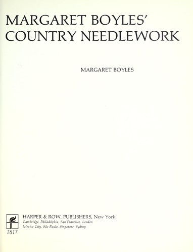 Margaret Boyles' country needlework