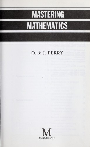 Mastering mathematics