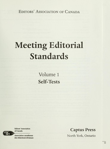 Meeting professional editorial standards