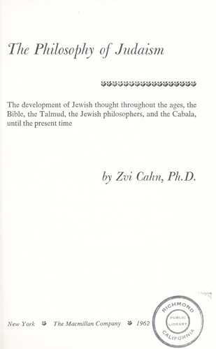 The philosophy of Judaism