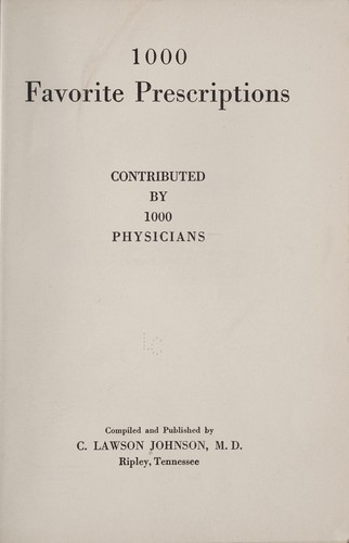 1000 favorite prescriptions