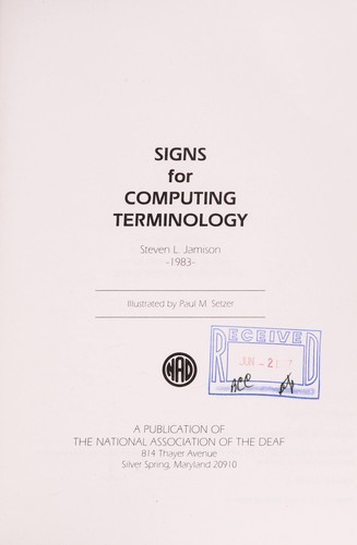 Signs for Computing Terminology