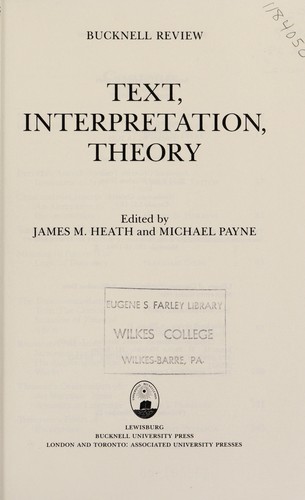 Text, interpretation, theory
