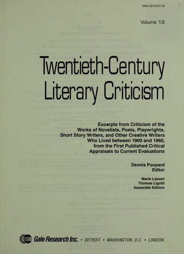 Twentieth-Century literary criticism. [electronic resource]