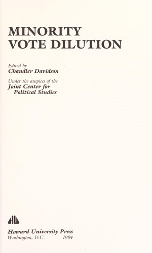 Minority vote dilution