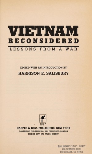 Vietnam reconsidered : lessons from a war