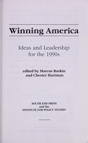 Winning America : ideas and leadership for the 1990s
