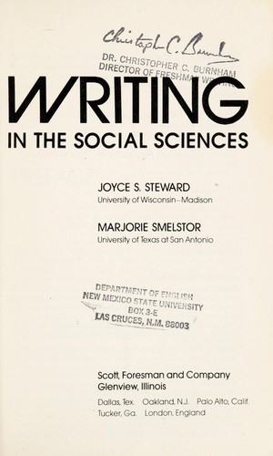 Writing in the social sciences