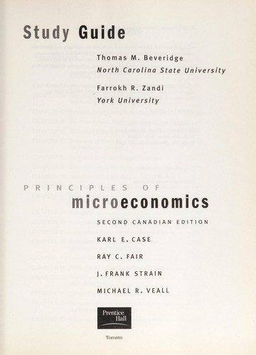 Principles of microeconomics, second Canadian edition