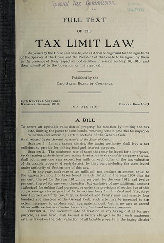 Full text of the tax limit law