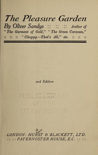 The pleasure garden