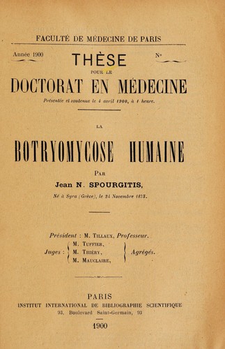 La botryomycose humaine