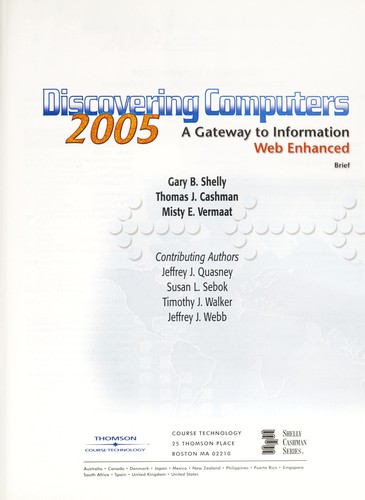 Discovering computers 2005