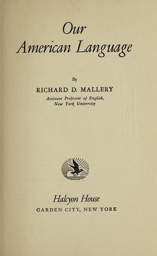 Our American Language