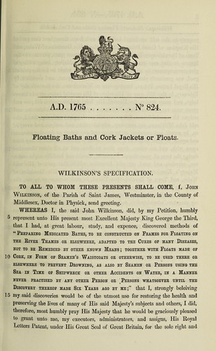 Specification of John Wilkinson