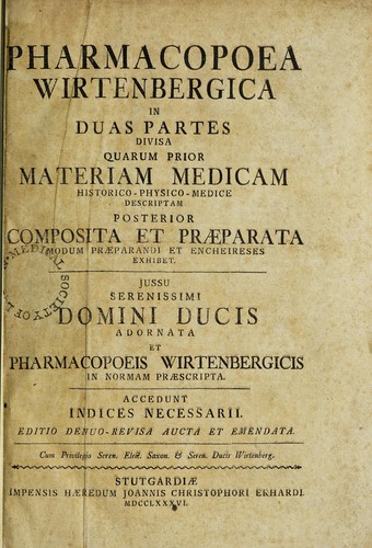 Pharmacopoea Wirtenbergica